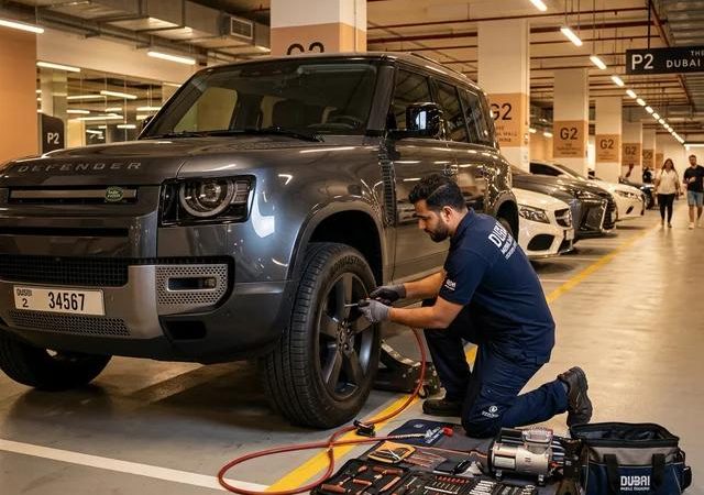 Mobile tyre repair Dubai