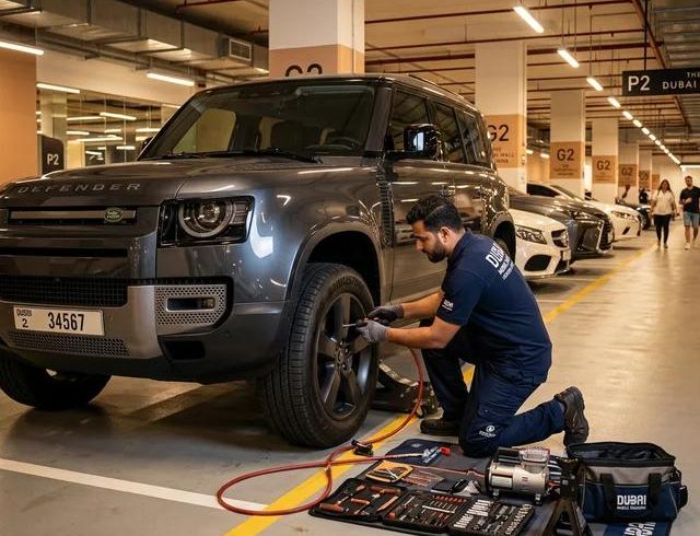Mobile tyre repair Dubai