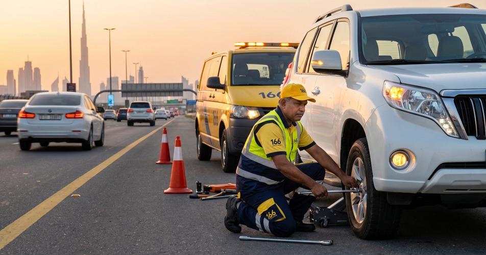 What Dubai drivers should do when a car breaks down or suffers tyre failure on the road